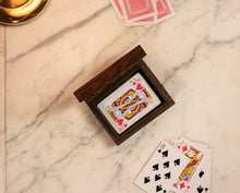 Load image into Gallery viewer, Vintage Wooden Playing Card Box