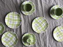Load image into Gallery viewer, Green Check Harlequinade Tea Set