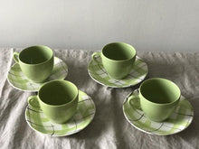 Load image into Gallery viewer, Green Check Harlequinade Tea Set