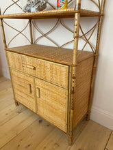 Load image into Gallery viewer, Vintage Bamboo Shelving Unit