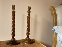 Load image into Gallery viewer, Pair of Barley Twist Lamps