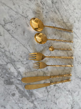 Load image into Gallery viewer, Vintage Bronze Bamboo Cutlery Set