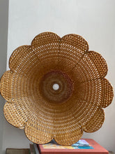 Load image into Gallery viewer, Vintage Large Petal Rattan Shade