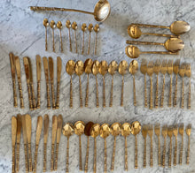 Load image into Gallery viewer, Vintage Bronze Bamboo Cutlery Set