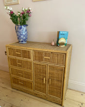 Load image into Gallery viewer, Vintage Bamboo + Rattan Unit