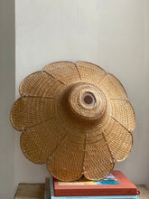 Load image into Gallery viewer, Vintage Large Petal Rattan Shade