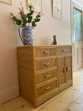 Load image into Gallery viewer, Vintage Bamboo + Rattan Unit