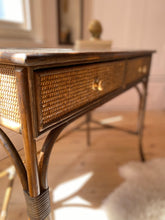 Load image into Gallery viewer, Bamboo + Rattan Dressing Table