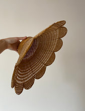 Load image into Gallery viewer, Vintage Large Petal Rattan Shade