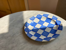 Load image into Gallery viewer, Blue Chequered Large Plates