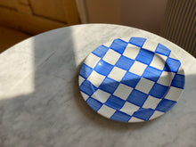 Load image into Gallery viewer, Blue Chequered Large Plates