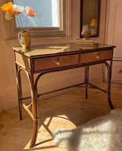 Load image into Gallery viewer, Bamboo + Rattan Dressing Table