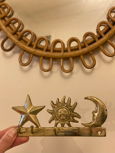 Brass Sun Moon Star Hooks