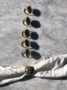 Brass Sun Napkin Rings