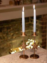 Load image into Gallery viewer, Star Brass Candlesticks
