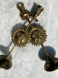 Pair of Sun Candlesticks