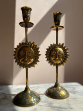 Load image into Gallery viewer, Pair of Sun Candlesticks
