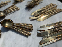 Load image into Gallery viewer, Vintage Bamboo Cutlery Set for 10

