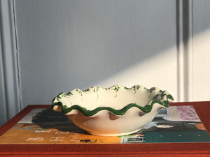 Frilly Green Bowl