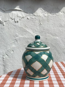 Checked Ceramic Pot
