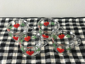Vintage French Love Heart Cups