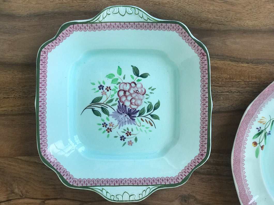 Pink and Green Square Platter