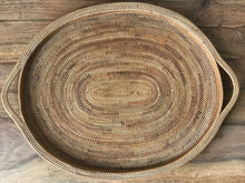 Load image into Gallery viewer, Rattan Oval Tray
