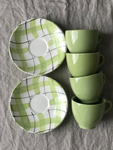 Load image into Gallery viewer, Green Check Harlequinade Tea Set
