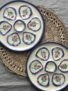 Floral Oyster Plates