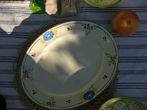 Hand-Painted Oval Platter