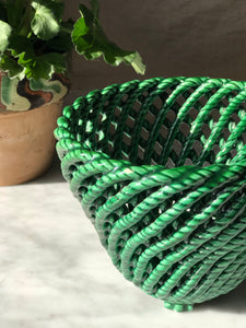 Green Ceramic Basket