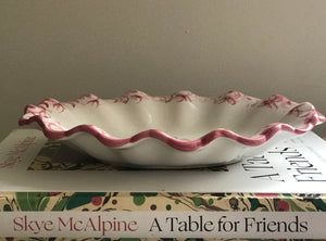 Frilly Pink Oval Dish