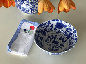 Blue & White Scalloped Bowl