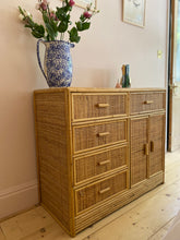 Load image into Gallery viewer, Vintage Bamboo + Rattan Unit

