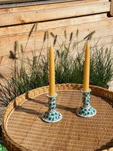 Load image into Gallery viewer, Green Floral Candlesticks
