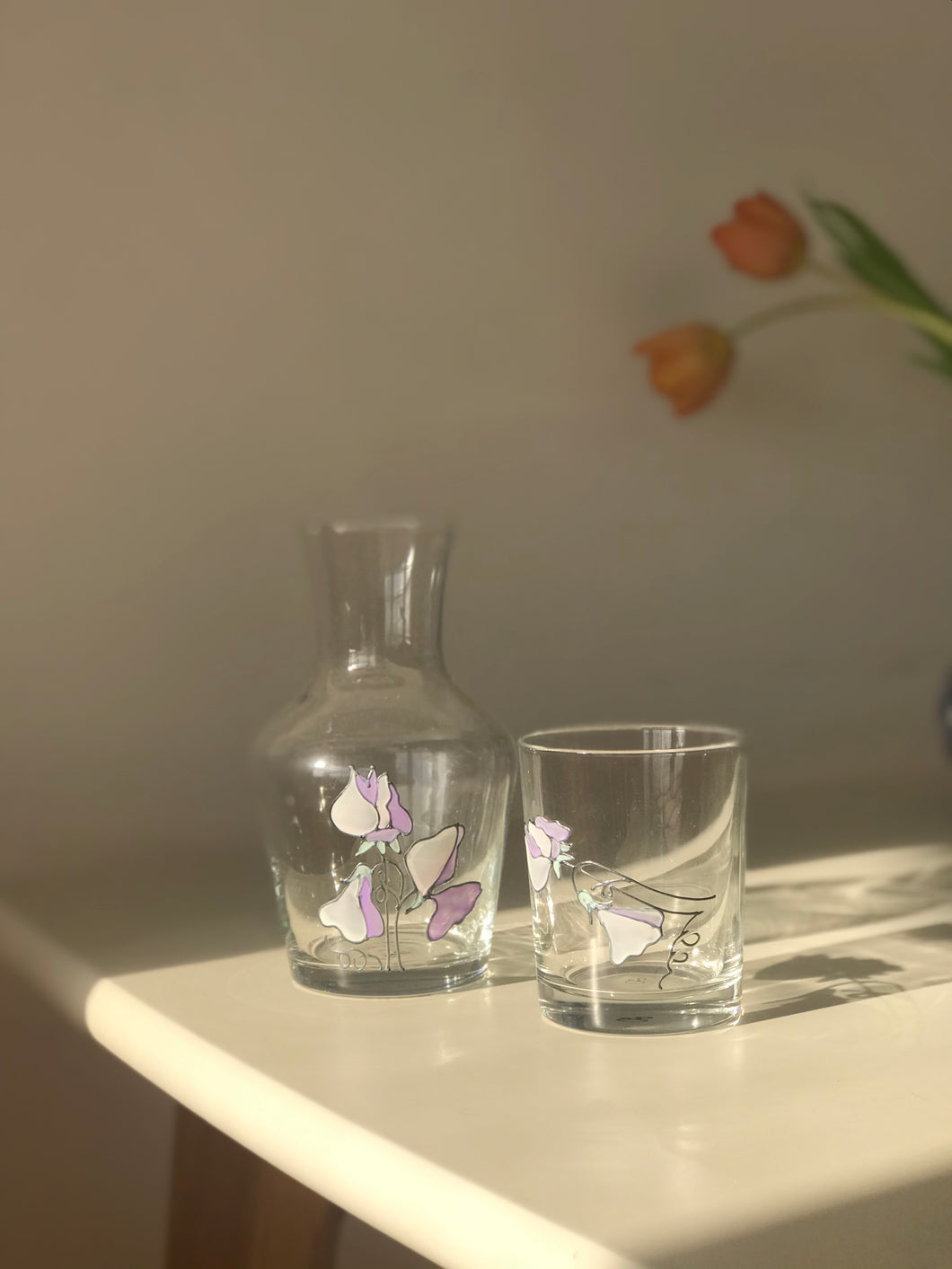 Hand-painted Carafe Set - Lilly