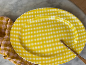 Yellow Checked Platter