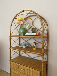 Vintage Bamboo Shelving Unit