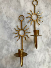 Load image into Gallery viewer, Brass Sunburst Sconces
