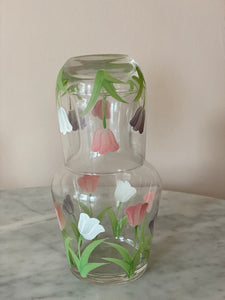 Hand Painted Carafe Set - Tulips