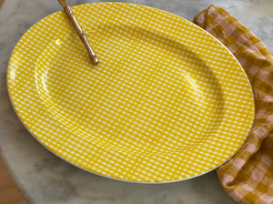 Yellow Checked Platter