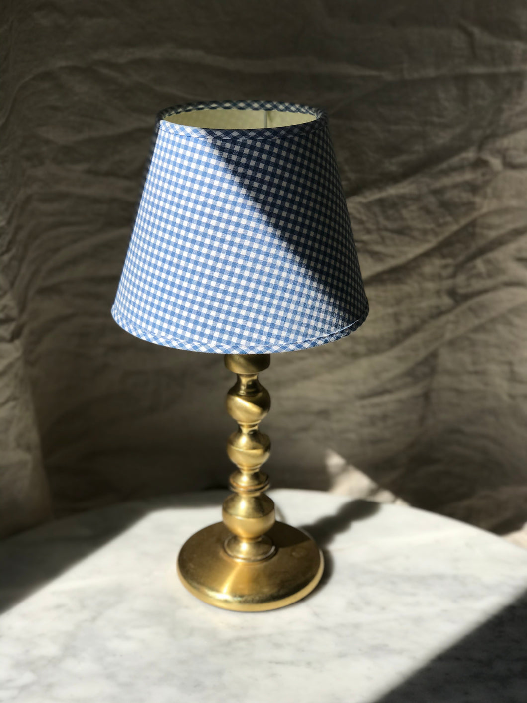 Gingham Baby Blue Lampshade