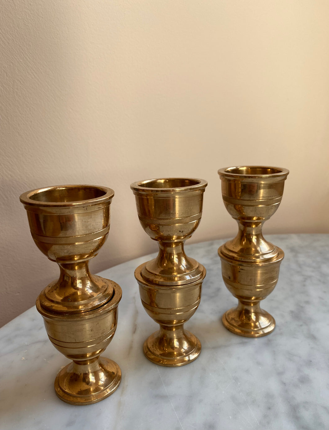 Swedish Brass Egg Cups