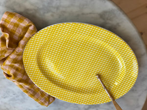 Yellow Checked Platter