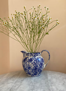 Blue Spongeware Pitcher