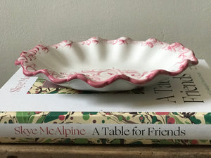 Frilly Pink Oval Dish