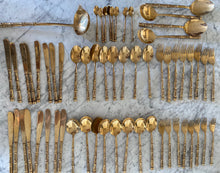 Load image into Gallery viewer, Vintage Bronze Bamboo Cutlery Set
