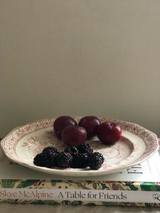 Vintage Red & White Plate