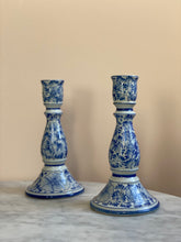 Load image into Gallery viewer, Blue and White Candlesticks
