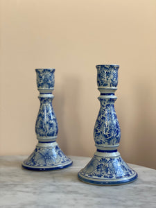 Blue and White Candlesticks